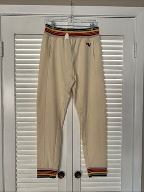 Aviator nation, pants, cream color size L NWT